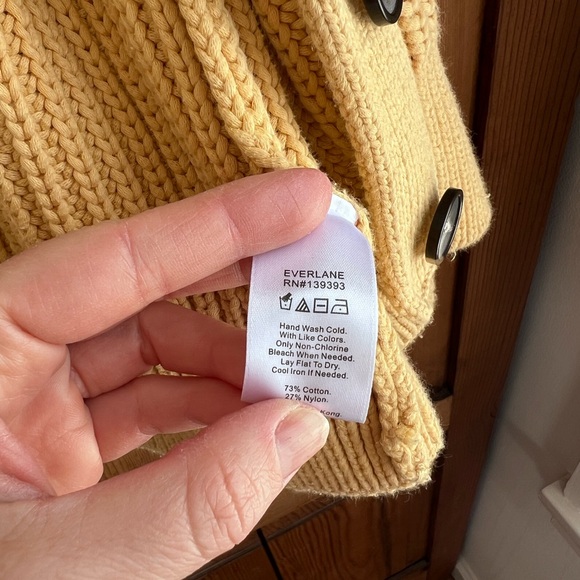 Everlane | Yellow Button-Up Knit Cardigan - Picture 5 of 7